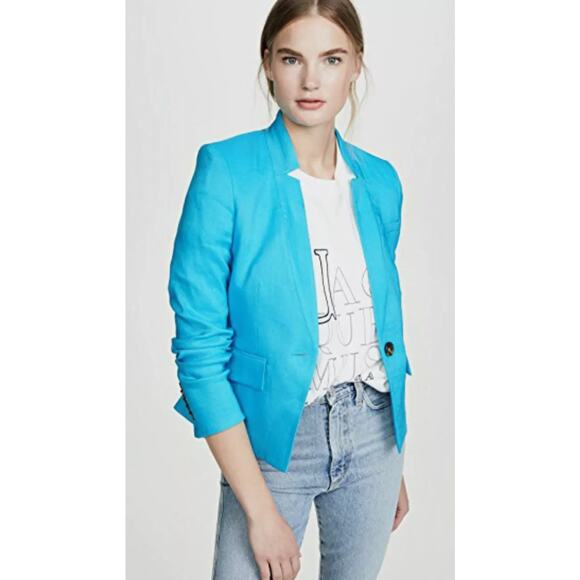 Veronica Beard Jackets & Blazers - Veronica Beard Dickey Jacket Mile Turquoise Peplum Blazer Women Size 4